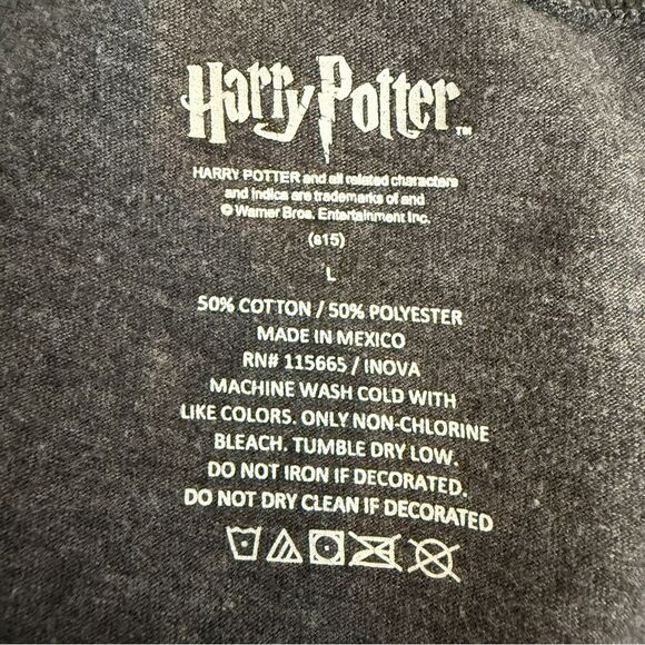 Harry Potter Slytherin Grey Short Sleeve T-shirt L - Picture 2 of 5